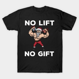 Workout Lifting Lifter Santa Claus Gym Christmas Fitness T-Shirt